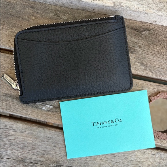 Tiffany & Co. Black Textured Card Holder - Picture 5 of 6